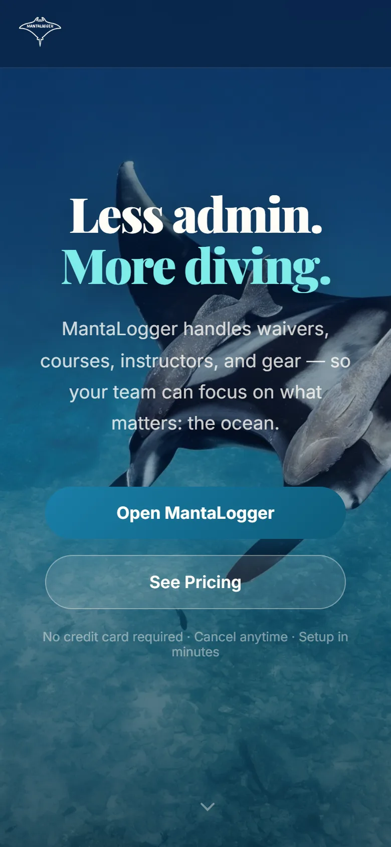 MantaLogger on mobile